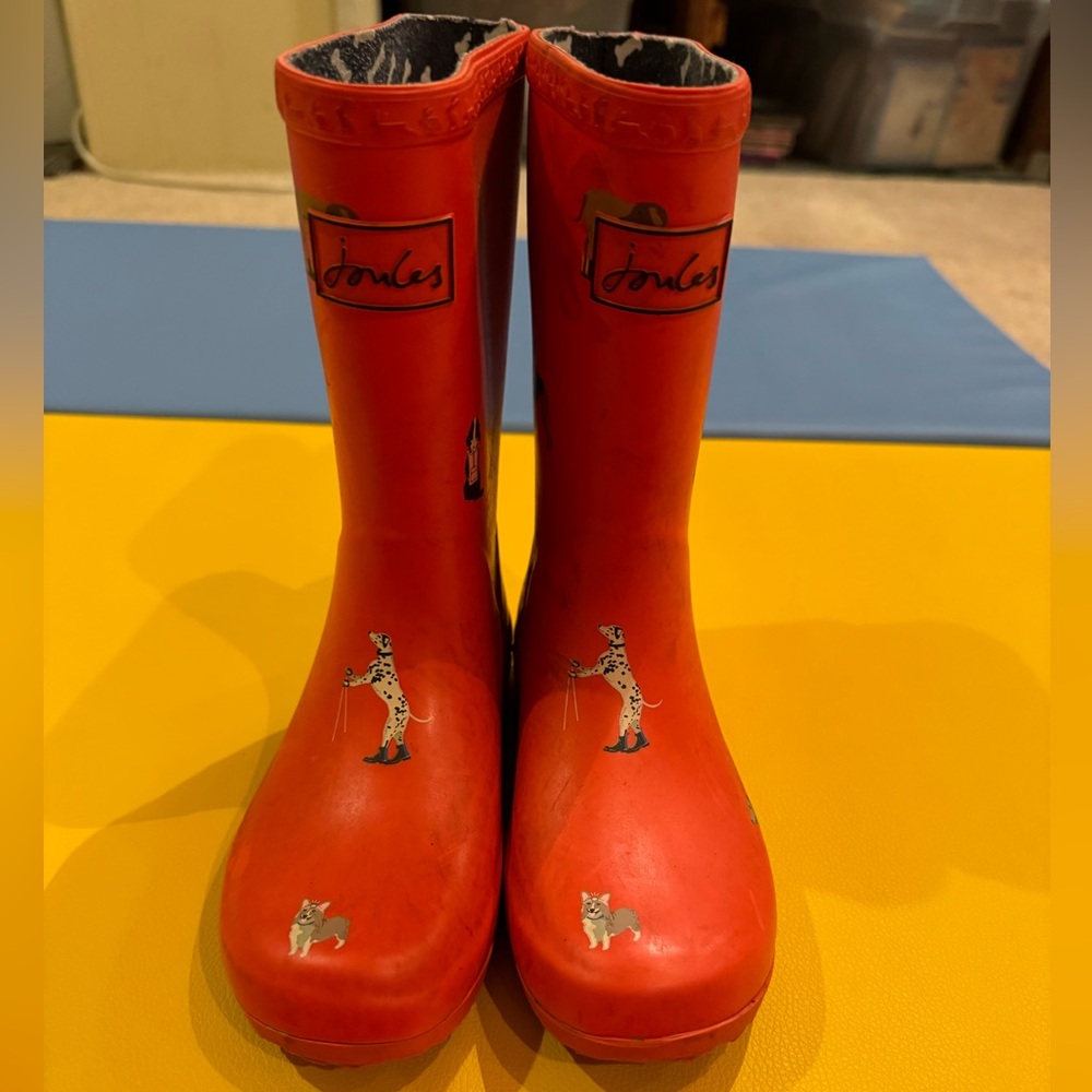 Joules dog rain boots